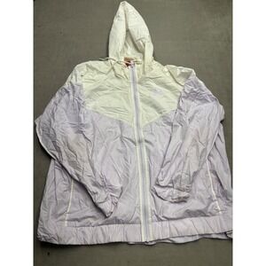 Nike:Womens Hooded Windbreaker Jacket Lavender White 3X CJ2263-530